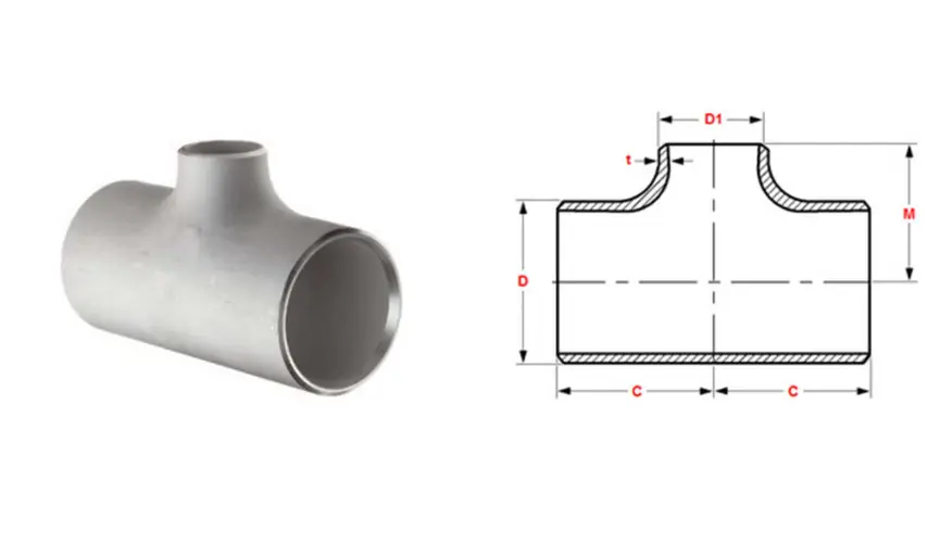 Butt Weld Unequal_Reducing Tee Manufacturers in india