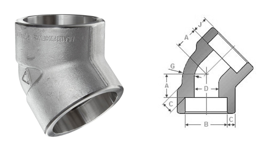 Socket Weld 45 Degree Elbow Manufacturers in India